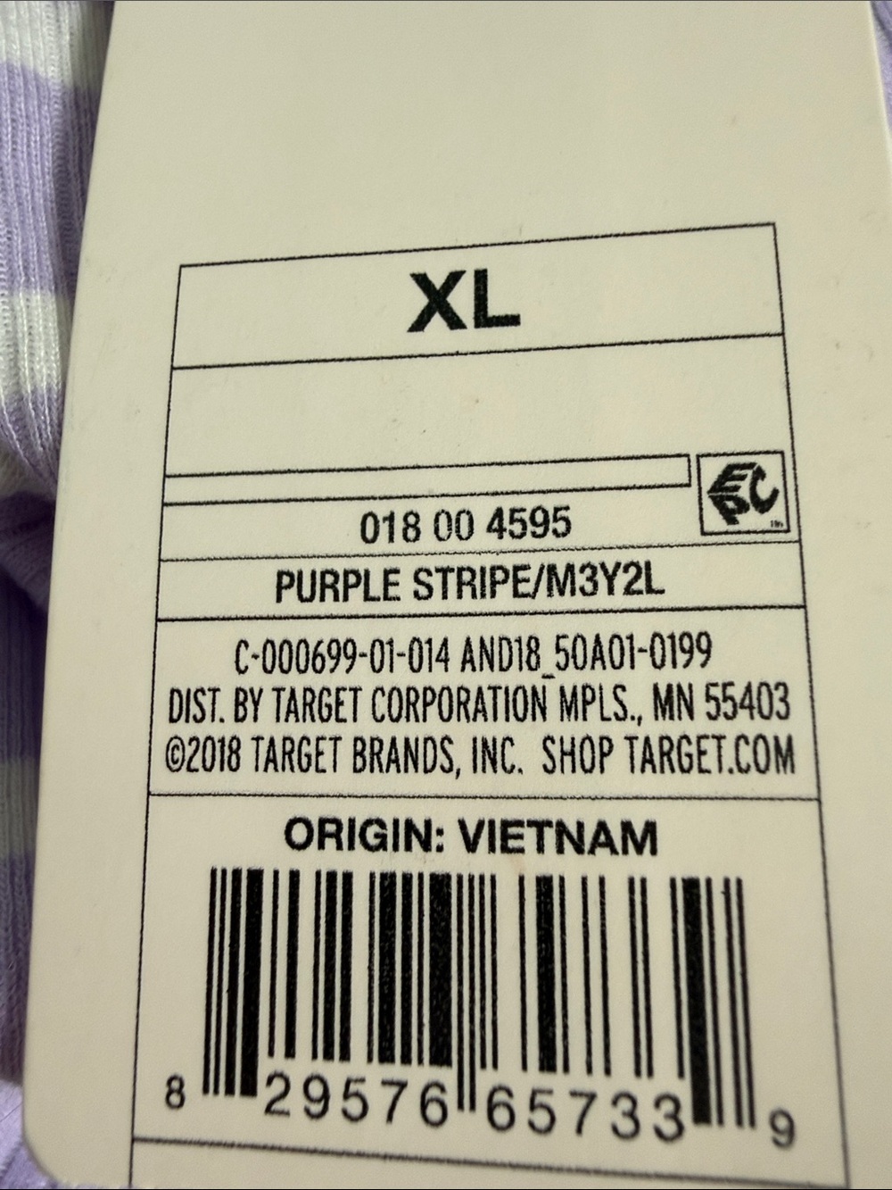 A New Day Purple and White Striped Short Sleeve Tee Size XL - Picture 7 of 14